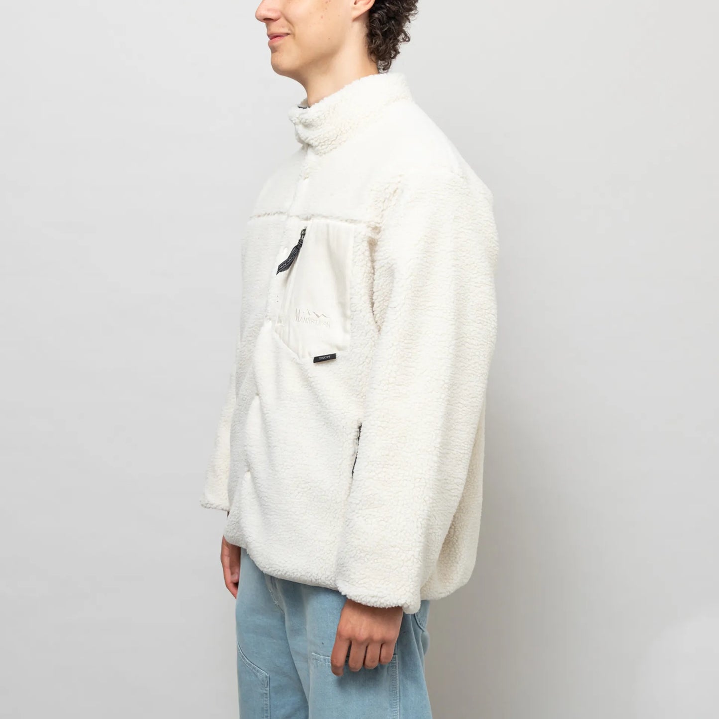 Manastash x Taion Reversible Fleece Down Jacket Natural