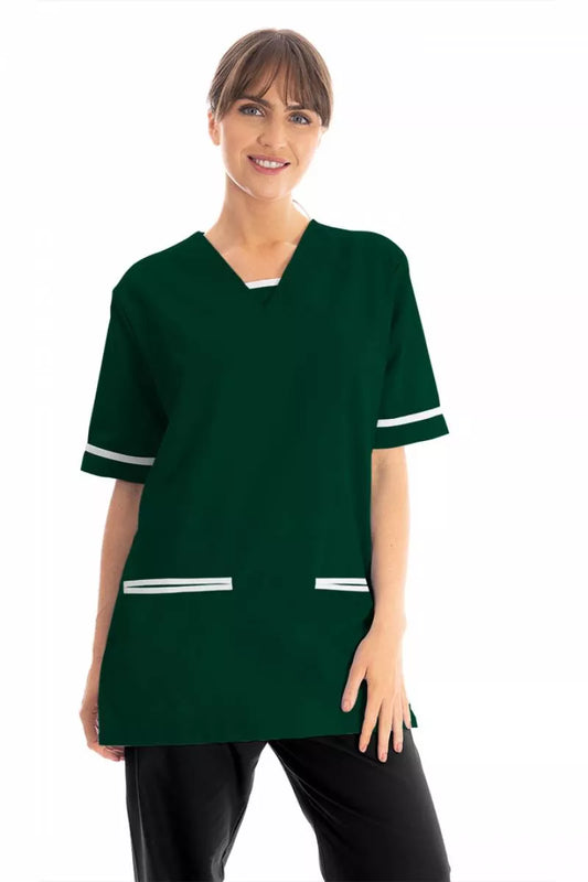 V Neck Lightweight scrub top with trim 534LW