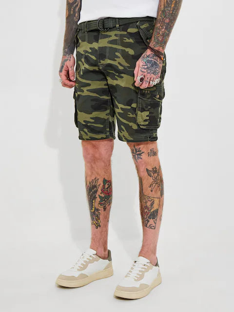Joe Browns Green Belted Relaxed Fit Cargo Shorts